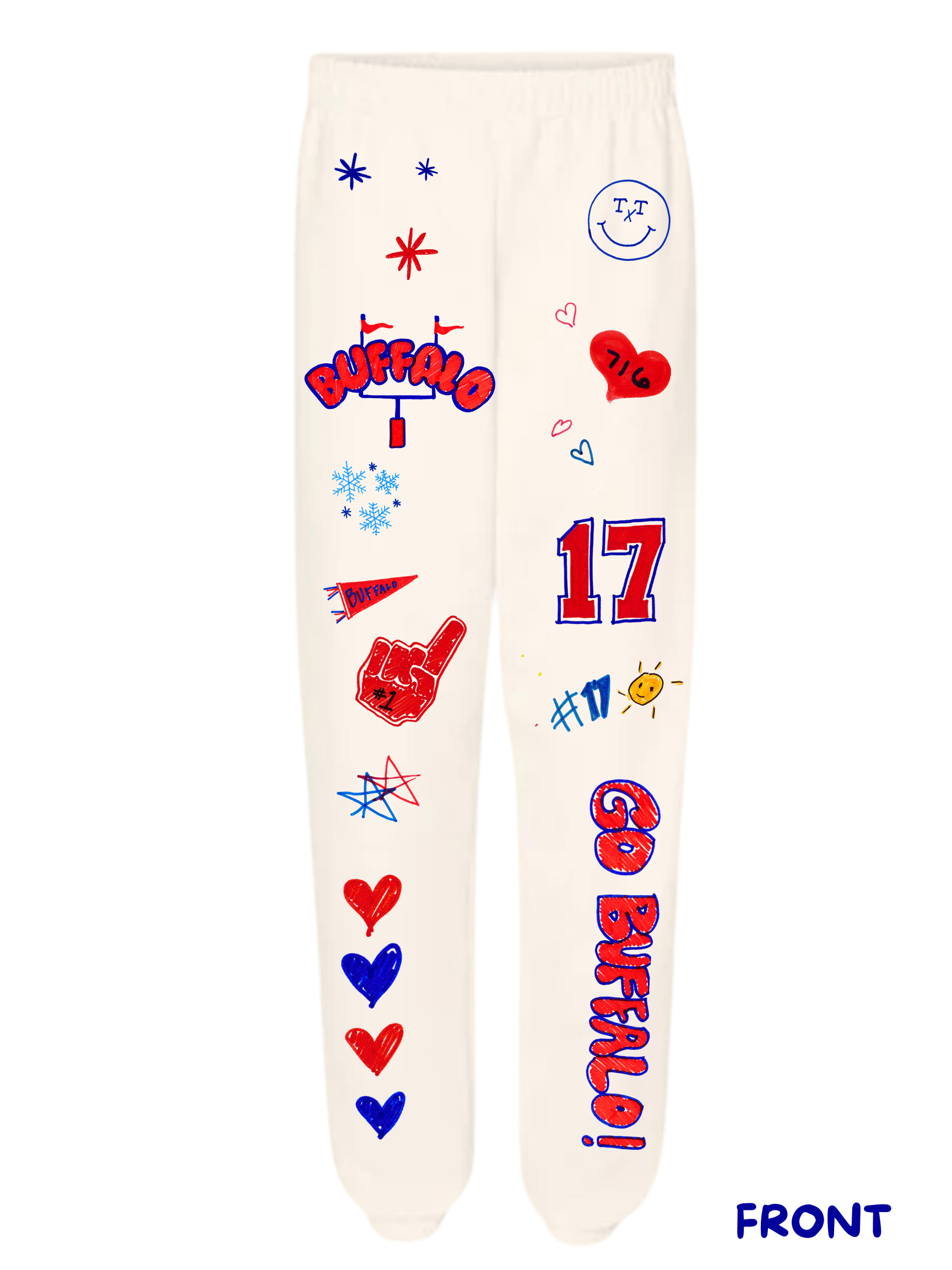 Adult Sweatpants (Ivory) - Tailgate Trends X Oishei